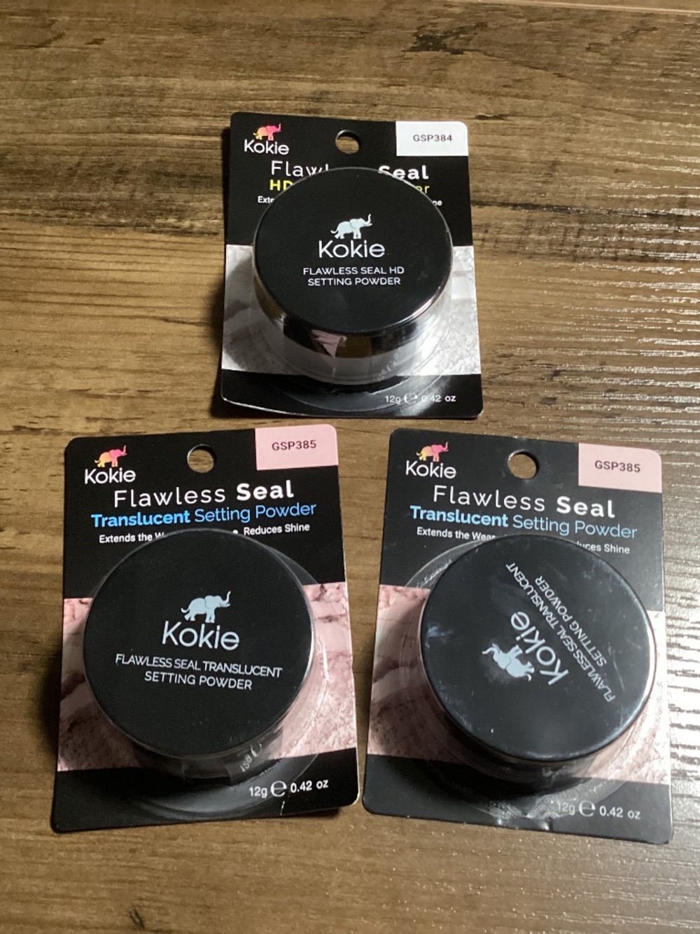 Kokie Flawless Seal HD and Translucent Setting Powder Bundle 3-pack NEW